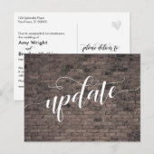 Braune Bricks - Hochzeitsupdate Postkarte (Vorne/Hinten)
