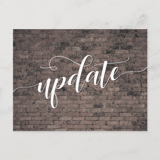 Braune Bricks - Hochzeitsupdate Postkarte (Vorderseite)