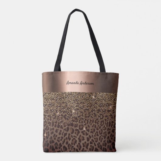 Braune Bronze aus Leopard Tasche (Rückseite)