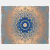 Braune Bronzeseide arabische Dekoration Fleecedecke (Vorderseite (Horizontal))