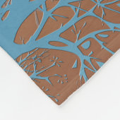 Braune Bronzeseide arabische Dekoration Fleecedecke (Ecke)