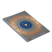 Braune Bronzeseide arabische Dekoration Notizblock (Rechte Seite)