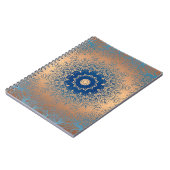 Braune Bronzeseide arabische Dekoration Notizblock (Linke Seite)