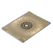 Braune Bronzeseide arabische Dekoration Notizblock (Linke Seite)