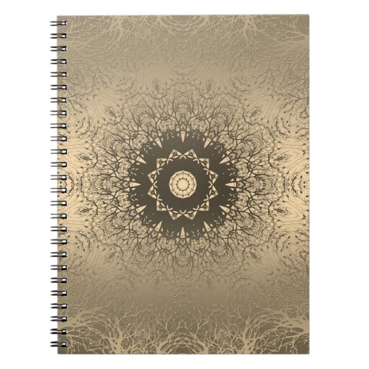 Braune Bronzeseide arabische Dekoration Notizblock (Vorderseite)