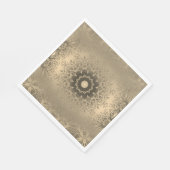 Braune Bronzeseide arabische Dekoration Serviette (Ecke)