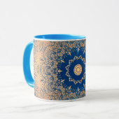 Braune Bronzeseide arabische Dekoration Tasse (Vorderseite Links)