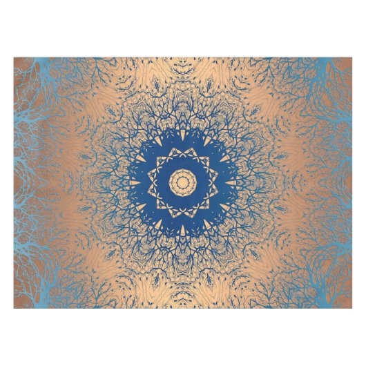 Braune Bronzeseide arabische Dekoration Tischdecke (Vorderseite (Horizontal))