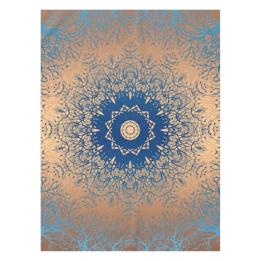 Braune Bronzeseide arabische Dekoration Tischdecke (Vorderseite)