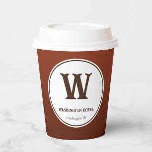 Braune Business-Kaffeepapierbecher Pappbecher