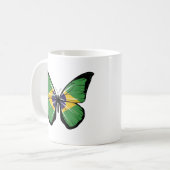 Braune Butterfly Fahne Kaffeetasse (Vorderseite Links)