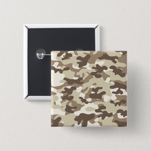 Braune Camouflage Button (Vorne & Hinten)
