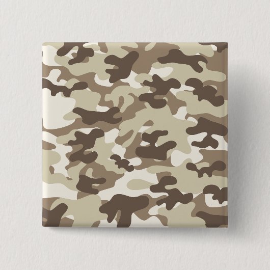 Braune Camouflage Button (Vorderseite)