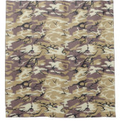 Braune Camouflage Duschvorhang (Vorderseite)
