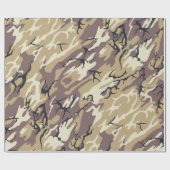 Braune Camouflage Geschenkpapier (Flach)