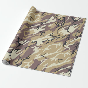 Braune Camouflage Geschenkpapier