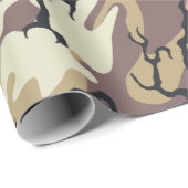 Braune Camouflage Geschenkpapier (Rolleneckpunkt)