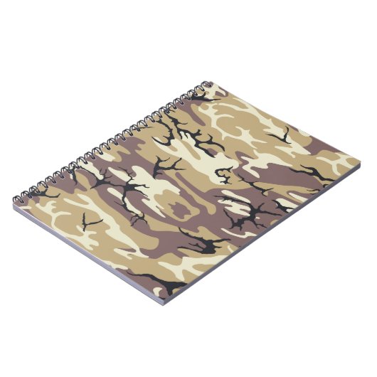 Braune Camouflage Notizblock (Linke Seite)