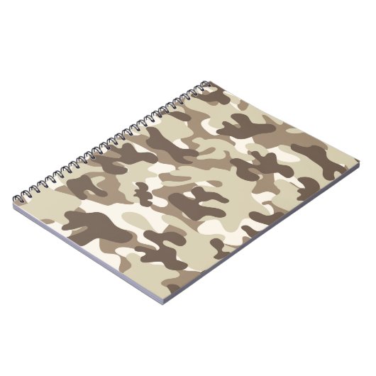 Braune Camouflage Notizblock (Linke Seite)