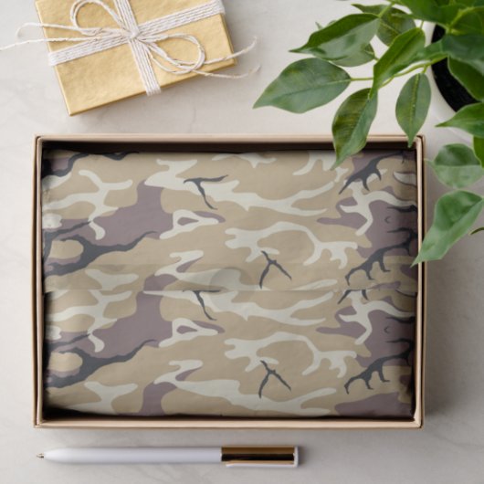 Braune Camouflage Seidenpapier (Geschenk)