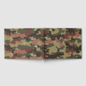 Braune Camouflage Textur Gästebuch (Voll)