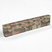 Braune Camouflage Textur Namensplakette