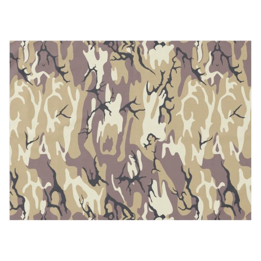 Braune Camouflage Tischdecke (Vorderseite (Horizontal))