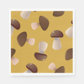 Braune Champignons Serviette (Vorderseite)