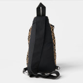 Braune Cheetah Print Cross Body Bag Backpack Crossbody Bag (Rückseite)