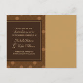 Braune Circle Save the Date Card Ankündigungspostkarte (Rückseite)