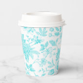 Bräune & Co. Aquamarine Blumenstube Personalisiert Pappbecher (Rückseite)