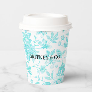 Bräune & Co. Aquamarine Blumenstube Personalisiert Pappbecher