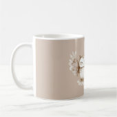 Braune Creme-Eule wird dich sehen Kaffeetasse (Links)