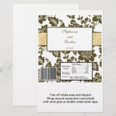 Braune/creme-florale Damaskus Hochzeitscreme Candy (Vorne/Hinten)