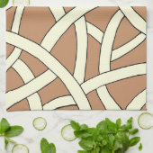 Braune Creme Geschirrtuch (Gefaltet)