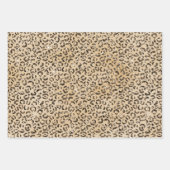 Braune Creme Glitzer Leopard Print Geschenkpapier Set (Vorderseite)