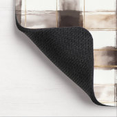 Braune Creme Gold Streifen Mousepad (Ecke)