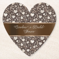 Braune Creme-Herzen-Band-Junggesellinnenabschied