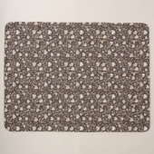 Braune Creme-Herzen Sherpadecke (Vorderseite (Horizontal))