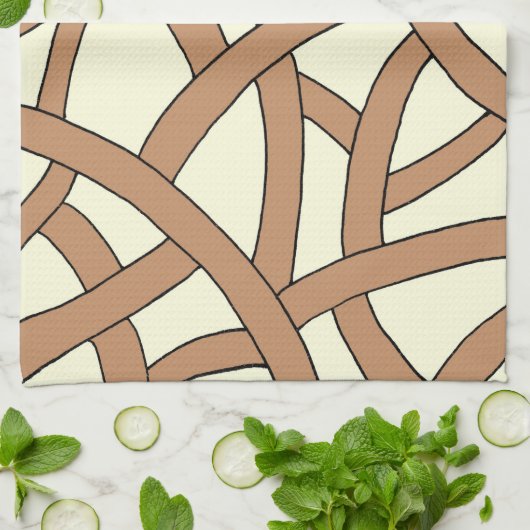 Braune Creme Küchentuch (Gefaltet)