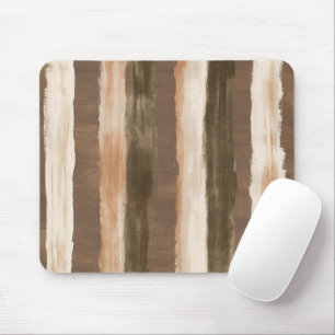 Braune Creme Orange Streifen Mousepad