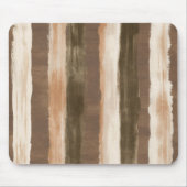 Braune Creme Orange Streifen Mousepad (Vorne)
