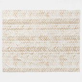 Braune Creme Pfeile Fleecedecke (Vorderseite (Horizontal))
