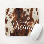 Braune Creme-Rindsleder Mousepad (Mit Mouse)