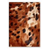 Braune Creme Schwarze Cowhide Tischnummer (Rückseite)