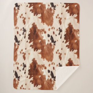 Braune Creme Southwest-Rindsleder Sherpadecke