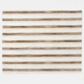 Braune Creme Streifen Fleecedecke (Vorderseite (Horizontal))