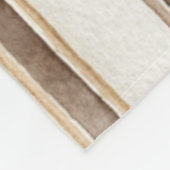 Braune Creme Streifen Fleecedecke (Ecke)