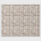Braune Creme Streifen Geschenkpapier (Flach)