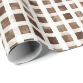 Braune Creme Streifen Geschenkpapier (Rolleneckpunkt)